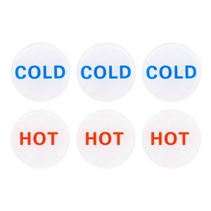 Unique Bargains Acrylic Self-Adhesive Decor Home Business Hot/Cold Water Label - 1 of 4