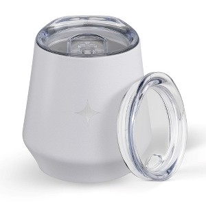 JoyJolt Triple Vacuum Insulated Stemless Wine Tumbler with Lid Pack - 12 oz Double Walled Stainless Steel Stemless Wine Glass - 1 of 4