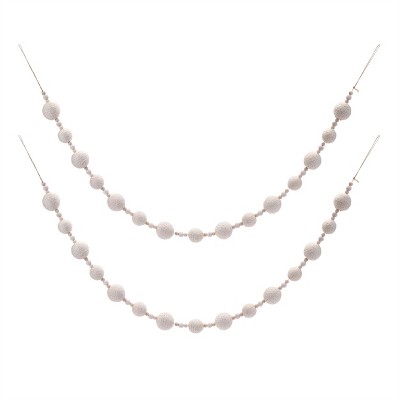 Fabric Ball String Garland (Set of 2)