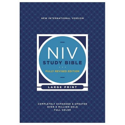 NIV Study Bible, Fully Revised Edition, Large Print, Hardcover, Red Letter, Comfort Print - by  Zondervan