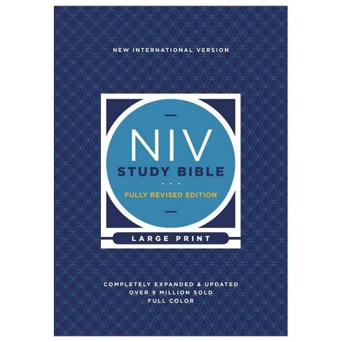 NIV Study Bible, Fully Revised Edition, Large Print, Hardcover, Red Letter,  Comfort Print - by Zondervan
