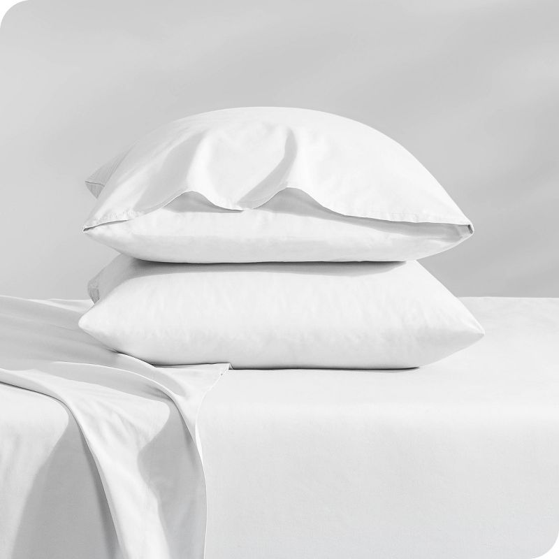 300 Thread Count Organic Cotton Percale Pillowcase Set by Bare Home, 1 of 5