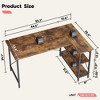 Bestier Reversible L Shaped Computer Desks, Work Desk with Adjustable Shelves - 4 of 4