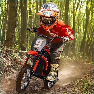 Kids Dirt Bike Electric, 350W Electric Motorcycle-Up to 14.29MPH, 2-Speed Modes Motorcycle for Kids Ages 3-10 - 1 of 4