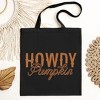 City Creek Prints Howdy Pumpkin Rope Canvas Tote Bag - 15x16 - Black - 2 of 2