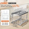 LunaLulinlk 12"W Pan and Pot Rack Organizer Under Cabinet 2-Tier Expandable Lid Holder - 3 of 4