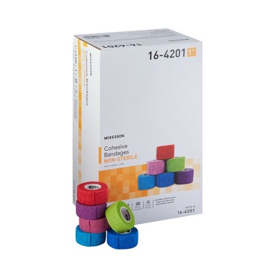 McKesson Cohesive Bandage, Multi-Color, 1 in x 5 yds, 1 Count, 30 Packs, 30 Total