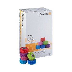 McKesson Cohesive Bandage, Multi-Color, 1 in x 5 yds, 1 Count, 30 Packs, 30 Total - 1 of 4
