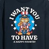 Men's - Garfield - Want You To Have A Happy Fourth Long Sleeve Graphic T-Shirt - 2 of 4