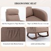 MOONMISS  Modern Linen Glider Chair with Wood Legs and Side Pocket, Rocking Accent Chair with High Back for Living Room Bedroom - 4 of 4