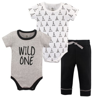 Yoga Sprout Baby Boy Cotton Layette Set, Wild One