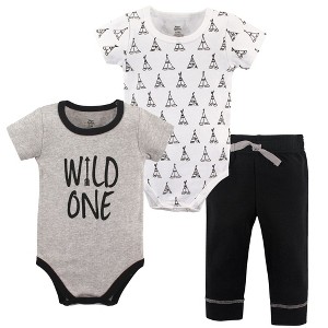 Yoga Sprout Baby Boy Cotton Layette Set, Wild One - 1 of 1