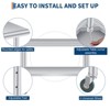 Stainless Steel Prep Table with Rounded-Corner, Adjustable Undershelf and 4 Caster Wheels, Commercial Heavy Duty Table with Adjustable Under Shelf - 3 of 4