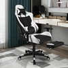Costway Massage Gaming Chair Recliner Racing Chair w/ Massage Lumbar Support & Footrest - 4 of 4