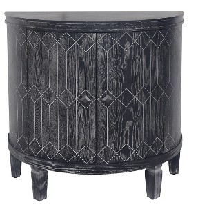 VYNXARIA Modern Half-moon 2 Door Wooden Cabinet Storage Cabinet with Featuring Two-tier Storage, for Living Room, Hallway, Entryway and Dining Room - 1 of 4