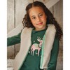 Deux par Deux Girl Organic Cotton Long Sleeve T-Shirt Dark Green - 2 of 4