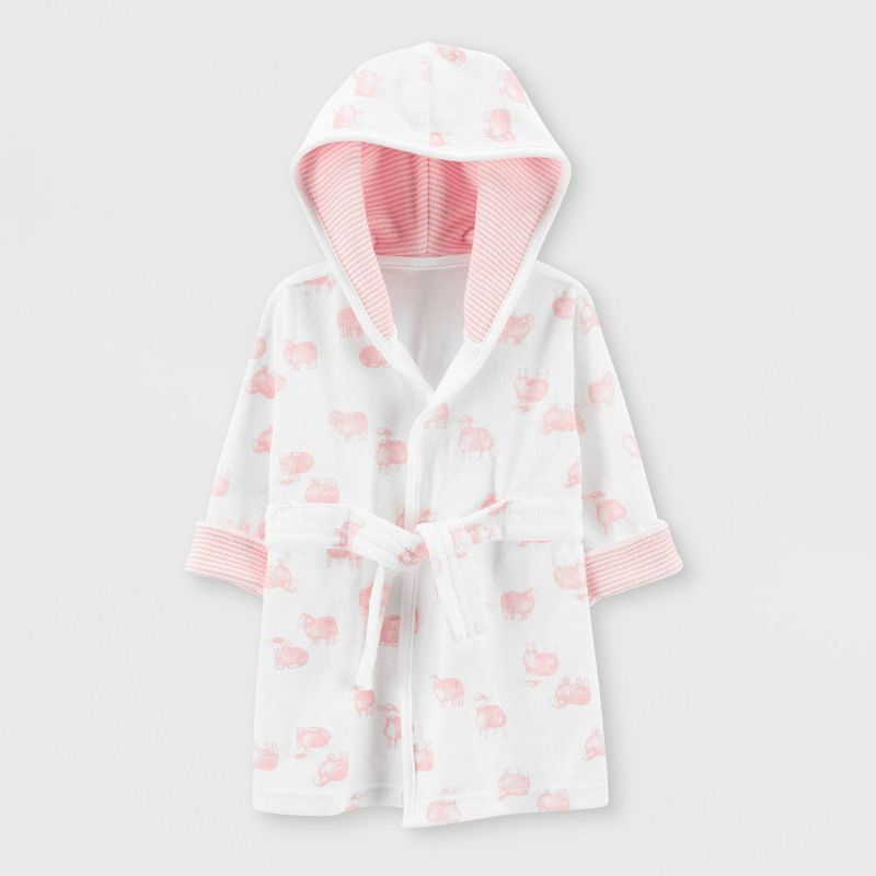 Carter&#39;s Just One You&#174; Baby Girls&#39; Sheep Bath Robe - Pink, 1 of 5
