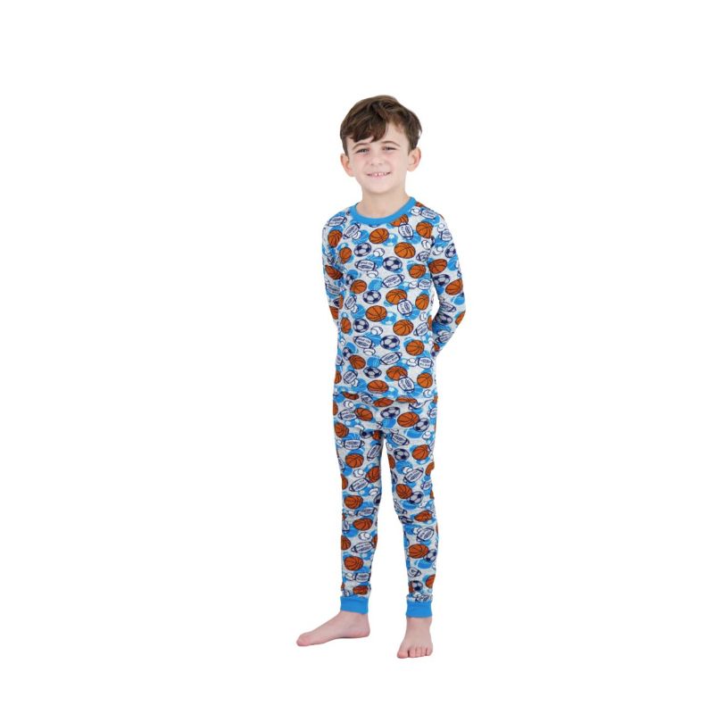 Sleep On It Boys 2-Piece Super Soft Jersey Long Sleeve Snug-Fit Pajama Set, 5 of 8