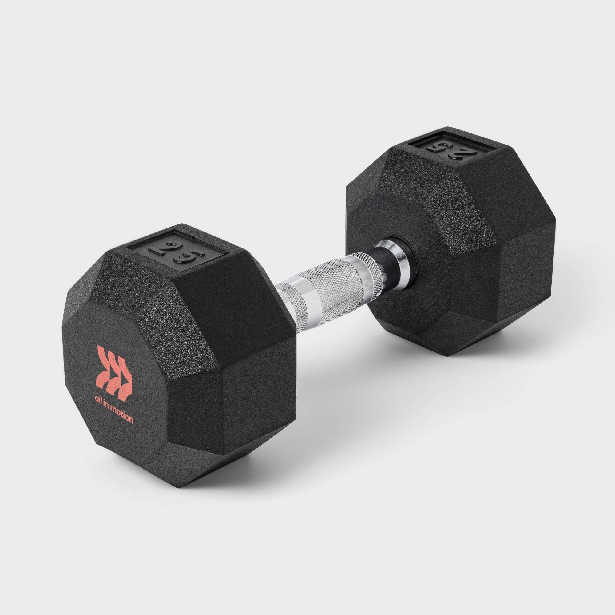 Hex Dumbbell 25lbs Black - All In Motion™