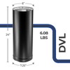 DuraVent DVL 6DVL-24 6 Inch Galvanized Steel Double Wall Stove Pipe, Black - 3 of 4