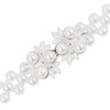 INSPIRE CHIC Women's Pearl Belt Crystal Rhinestone Retro Elastic Thin Waist Belt for Wedding Dress - 2 of 4
