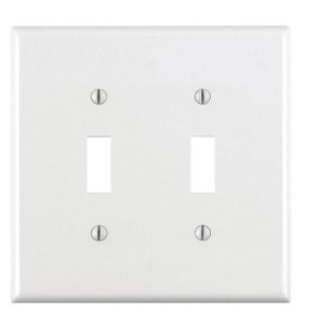 Leviton White 2 gang Thermoplastic Nylon Toggle Wall Plate 1 pk - 1 of 1