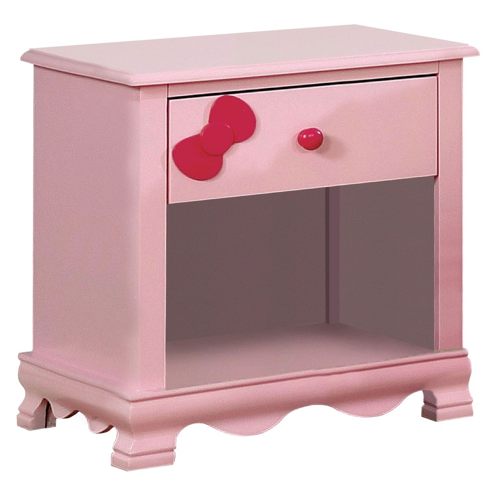 Photos - Storage Сabinet Iohomes Ranallo Contemporary Nightstand Pink - HOMES: Inside + Out