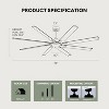 Siljoy 96 Inch Large Ceiling Fan with 8 Aluminum Blades, 6-Speed, 3-CCT, Turbo DC Motor, Remote Black Ceiling Fan for Living Room - 2 of 4