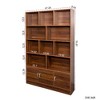 NicBex 10-Shelf Cubbyhole Bookcase, 53.15" Wooden Storage Bookshelf with Label Tags,  Bookcase Display Stand - 3 of 4