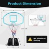 Poolside Basketball Hoop, 3.1FT-4.7FT Height Adjustable Pool Basketball Hoop With 35 Inch Backboard, Portable Basketball Goal System - 3 of 4