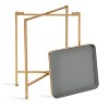 Kate and Laurel Celia Rectangle Metal Tea Table, 14x14x26, Gray and Gold - 4 of 4