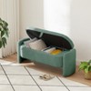 CAVINAS Lamb Fleece Storage Ottoman Bench with Storage Compartment,Upholstered Storage Ottoman,Storage Benches for Living Room,Bedroom - 2 of 4