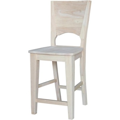 International Concepts Canyon Collection Solid Back Counter Height Stool - 24" Seat Height