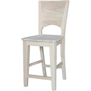 International Concepts Canyon Collection Solid Back Counter Height Stool - 24" Seat Height - 1 of 4