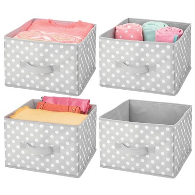 Mdesign Soft Fabric Nursery Organizer Cube, Handle, 4 Pack : Target