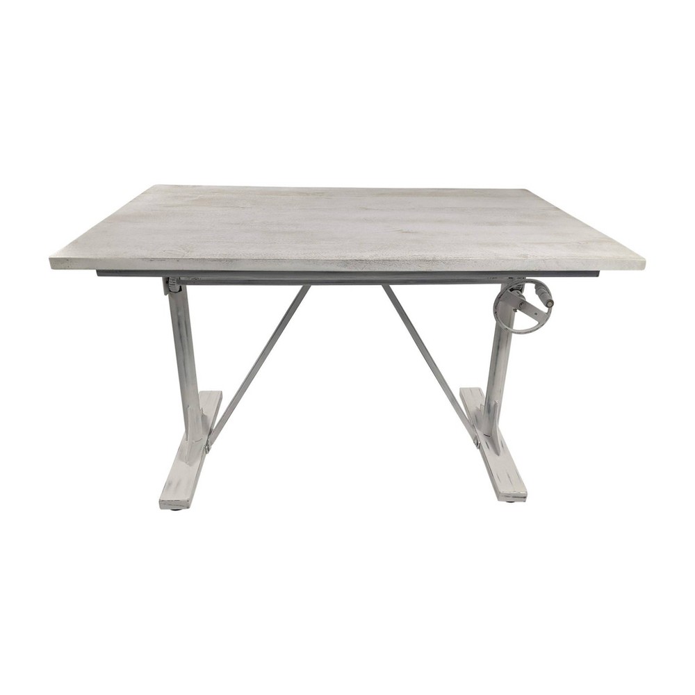 Photos - Office Desk Carolina Living Brio Sit Or Stand Adjustable Desk Whitewash