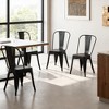 IHOMEADORE 18Inch Industrial Metal Dining Chairs set of 4 - 2 of 4