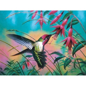 Sunsout Hummingbird Haven 500 pc   Jigsaw Puzzle 70941 - 1 of 4