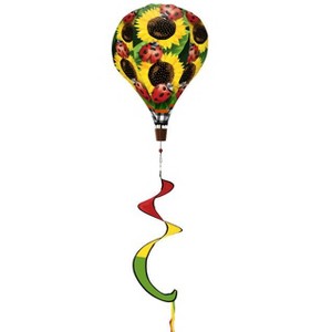 Briarwood Lane Spring Hot Air Balloon Wind Twister 54x12 Ladybugs and Sunflowers For Spring Balloon - 1 of 3