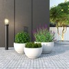 LeisureMod Grove 3-Piece Fiberstone and Clay Planter Set Round Plant Pot with Drainage Holes for Indoor and Outdoor Home - 2 of 4