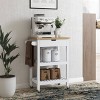 CorLiving Sage Open Storage Wood Kitchen Cart White - 2 of 4