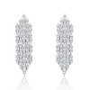 Guili Sterling Silver White Gold Plated Cubic Zirconia Waterfall Cluster Dangle Earrings – Sparkling Design for Weddings and Special Occasions - 2 of 2