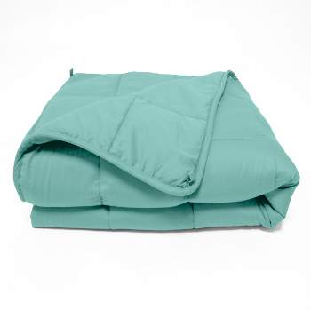 Quilted Deluxe Microfiber 12lb 48" x 72" Weighted Blanket, Turquoise- Blue Nile Mills
