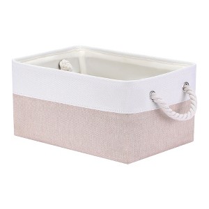 Unique Bargains Fabric Collapsible Sturdy Spacious Storage Bins 3 Pcs - 1 of 4