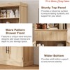 70" Tall Storage Cabinet w/ Drawer & 2 Glass Doors and 3 Shelves，Wood Display Cabinets for Kitchen, Living Room, Dining Room, Entryway - 4 of 4