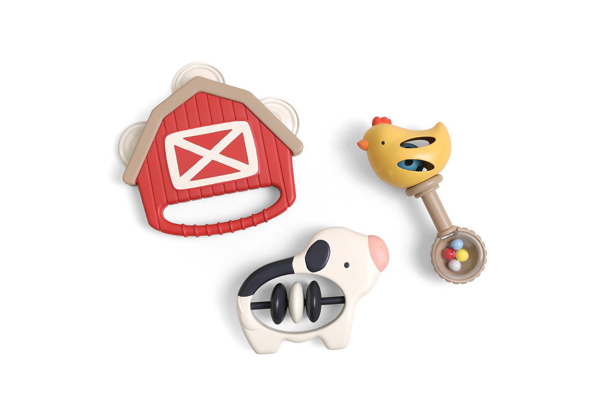 Itzy Ritzy Itzy Jamboree Rhythm and Rattles Gift Set Farm - 3pc