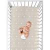 Sweet Jojo Designs Boy or Girl Gender Neutral Unisex Baby Fitted Crib Sheet Boho Llama Taupe and White - 4 of 4