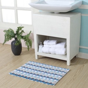 Home Weavers Orion Collection 100% Cotton Bathroom Rug, Non Slip Bath Mat Water Absorbent Soft Shaggy Mat Machine Washable - 1 of 4