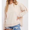 Women's Oversized Cotton Blend Sweatshirt - BluIvy - 2 of 4