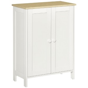 Aghana Digitals White Double Door Storage Cabinet with Adjustable Shelves, Magnetic Doors & - 1 of 4
